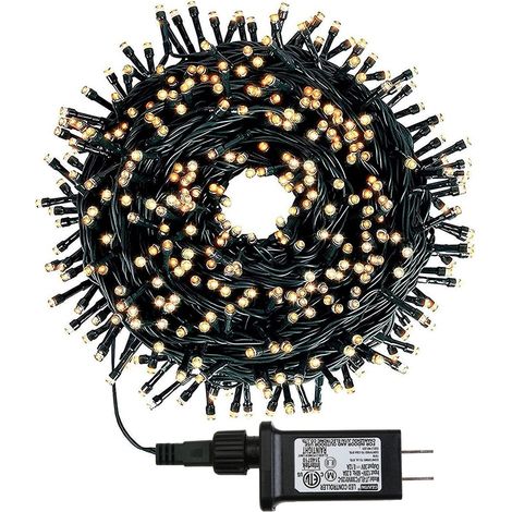 20M 200pcs LED Christmas Tree String Lights, Warm White Copper Wire, Dark Green (1/4)
