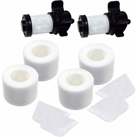 Lot de 2 + 4 filtres compatibles Shark IONFlex DuoClean IC205 IF100 IF150 IF160 IF170 IF180 IF251 IF200 IF201 IF202 IF205 Remplace XPREMF100,XPSTMF100 (IF100000 2 HEPA + 4 filtres en mousse) (1/5)