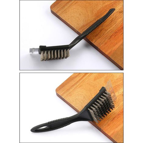 2 Stück Grillbürsten mit Edelstahlborsten, Reinigungsbürsten, Schaber für Grills (1/5)