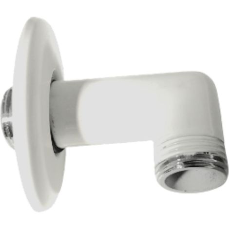 Courbe de douche d'entrée d'eau 1/2x1/2" blanc brillant