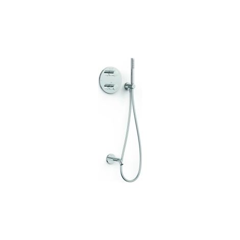 Kit robinet thermostatique encastré 2 voies pour baignoire et douche Therm-box Chrome - TRES 26235006