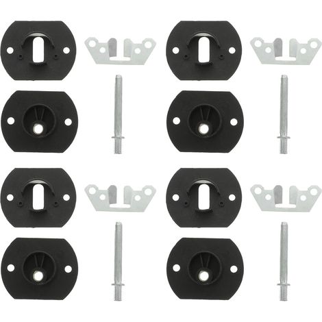 Connecteurs pour Canapés d'angle 4 Sets en PE et Fer Forte Résistance la Pression, Pratiques pour Meubles Sectionnels Noirs (1/5)