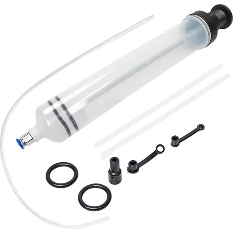 Seringue à Huile 500ml, avec Tuyaux Flexibles et Anneaux en Caoutchouc de Rechange, Pompe d'Aspiration et de Transfert de Liquide, pour Liquide de Frein, Huiles de Transmission (1/5)