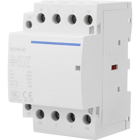 Contacteur AC domestique 4P 40A 24V/230V 50/60Hz 2NO2NC (230VAC) (1/4)