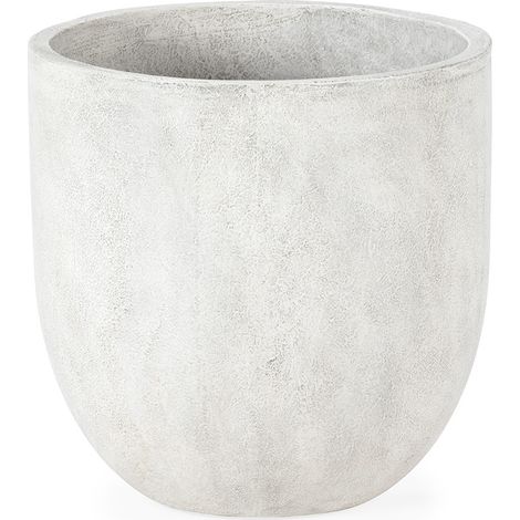Macetero 40X40X40 Fibrocemento Blanco Terrazo (1/2)