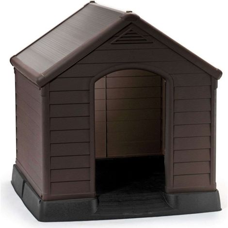 Caseta perro 99x99x95cm suelo elev keter res marr ext. 24744