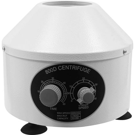 Kleine Elektrische Tisch Zentrifuge, 4000 U/min 6x20ml Laborzentrifuge Elektrische Tischzentrifuge Labor Zentrifuge mit Einstellbaren Geschwindigkeiten und Zeitmesser