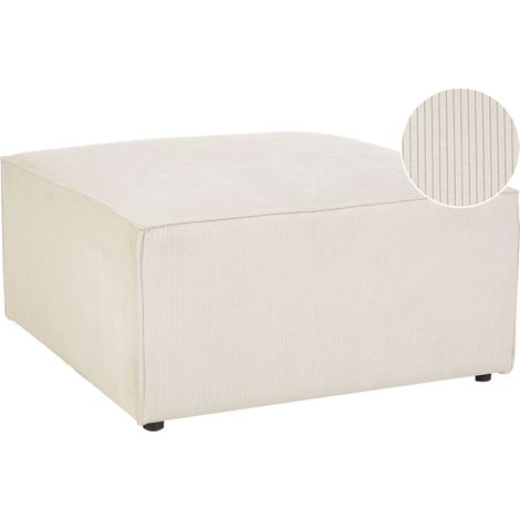 Ottomane LEMVIG Cord Hellbeige