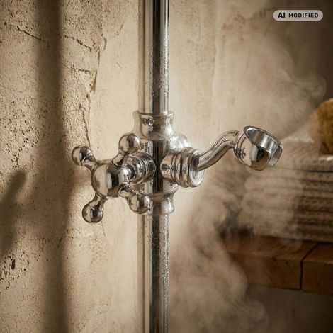 PaulGurkes Barre de douche rétro style campagne (1/5)