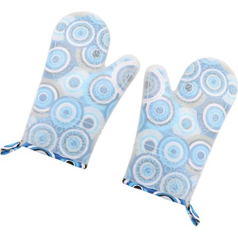 Lot de 2 gants de cuisine en silicone, gants de grillade en silicone, gants de cuisson anti-brûlure, gants de four, maniques, gants de grillade, gant (1/5)