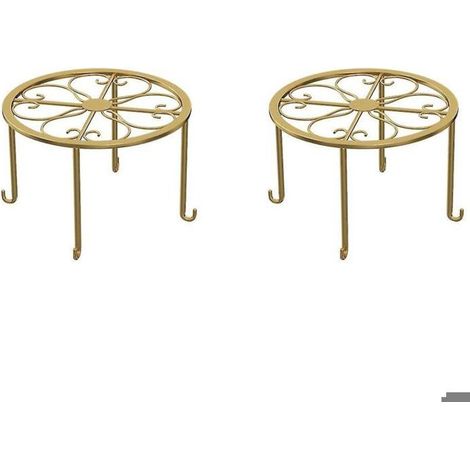 Support de pot de fleurs en fer au sol pour plantes de jardin, balcon, support rond, décoration d'intérieur (1/3)