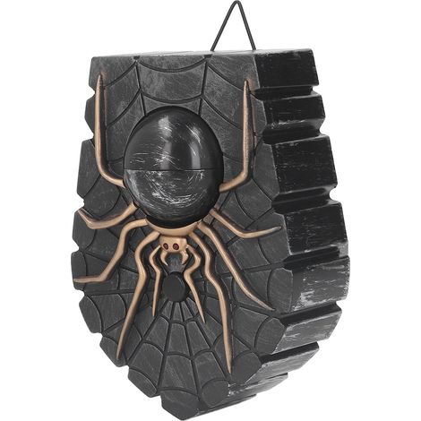 Sonnette multifonctionnelle et portable en forme d'araignée borgne, avec lumières et sons effrayants pour Halloween – la décoration parfaite pour votre maison. (1/5)
