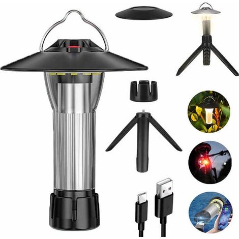 Lampada da campeggio magnetica per uso esterno, lanterna da tenda ricaricabile, luce di emergenza portatile, lampada da tenda sospesa, torce a LED, attrezzatura da campeggio (1/5)