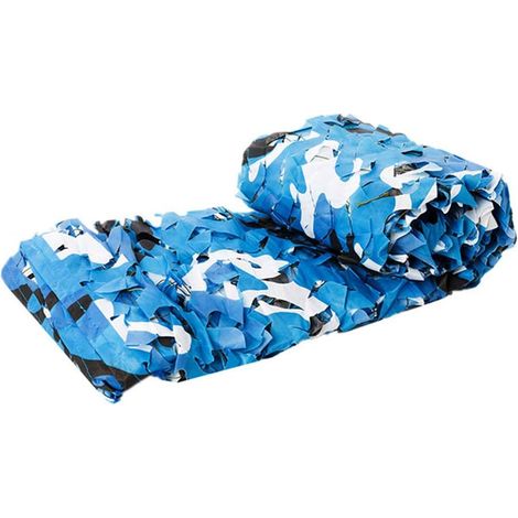 Filet de Camouflage Protection Solaire Camo pour Parasol Camping Chasse Décoration Abri Ombre de Tente Océan 4m x 4m (1/5)