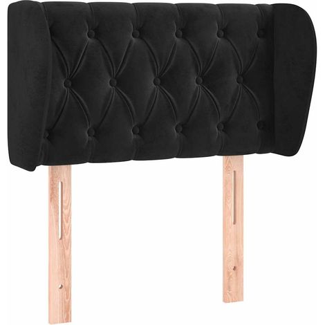 Maison Exclusive - Cabecero de terciopelo negro 83x23x78/88 cm (1/5)