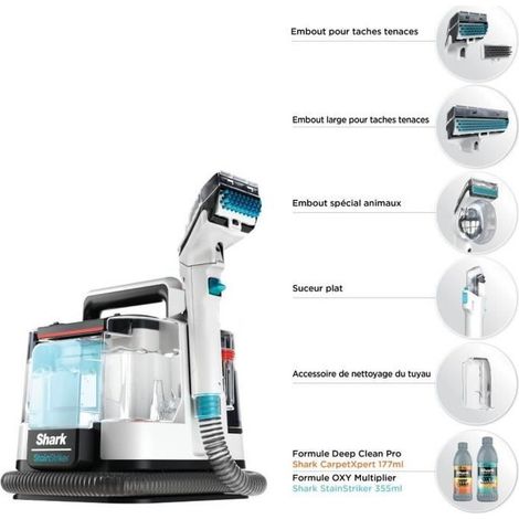 Shark PX200EUT StainStriker quitamanchas blanco portátil