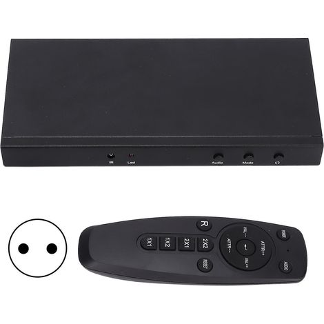 Contrôleur de mur vidéo NKBT14 2x2 : 1 entrée, 4 sorties, distributeur d’interface multimédia HD, prend en charge 1080P. (1/5)
