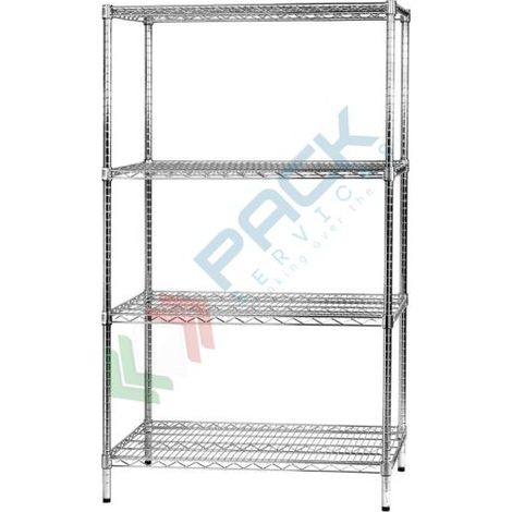 Archimede scaffale metallico scaffale 4 ripiani cm 61 x 91 x h. 160 cucina bagno garage cabina armadio (1/2)