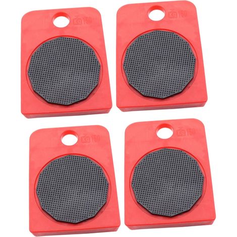 patins de meubles rouges en plastique ABS pour déplacer des