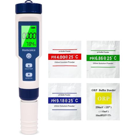 PH Mètre Numérique 7 en 1, pH TDS EC SALT ORP S.G Température Meter, Testeur Eau portable pour aquariums, piscines, eau potable et hydroponie (1/5)