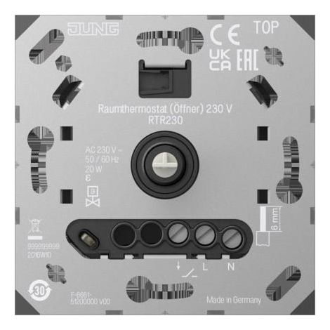 Jung RTR230 thermostat 230 V pour chauffage domestique