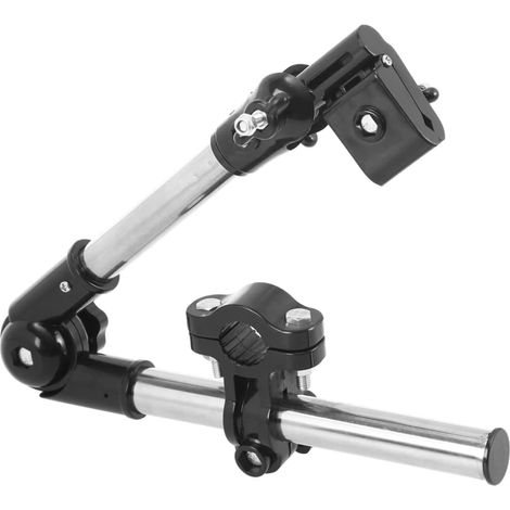 Support de Parapluie Utilisation Mains Libres Réglable en ABS et Acier Inoxydable Facile à Installer pour Poussette et Vélo pour Journées Pluvieuses ou Chaudes (1/5)