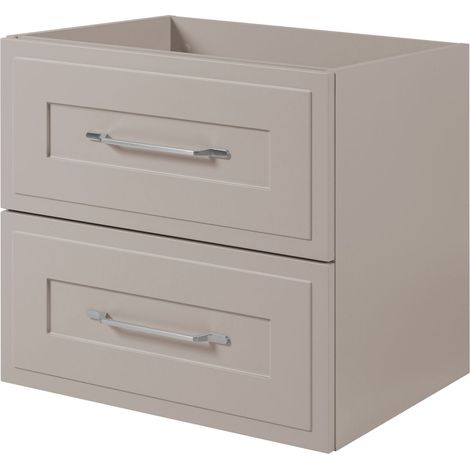 Meuble vasque, Cachemire + poignée noire, 80 × 77 × 46 cm, sans plan de travail, pieds noirs (1/3)