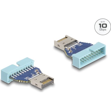 Delock USB 10 Gbps Adaptador de Cabezal de Pines macho a interno USB Tipo-E Clave A macho
