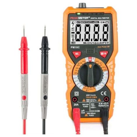 Multimètre numérique PM18C AC DC Testeur électrique numérique automatique Voltmètre sans contact Ampèremètre Ohmmètre Détecteur de tension