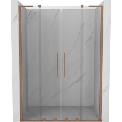 Mexen Velar L Duo portes de douche coulissantes 160 cm, transparent, cuivre brossé - 871-160-003-02-65 (1/5)