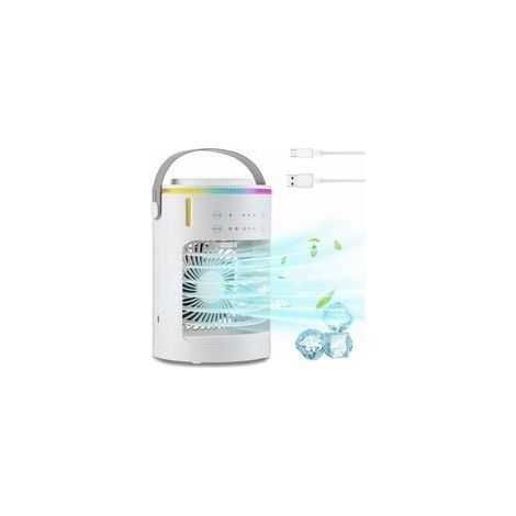 (Blanc)Ventilateur Climatiseur Silencieux Portable Climatiseur Mini Refroidisseur D'air, 600ML Climatiseur Mobile USB, 3 Vitesses de Vent (1/5)