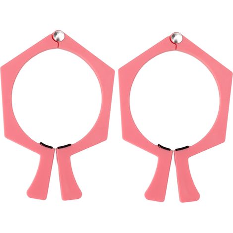 Lot de 2 pinces ABS antidérapantes pour gobelets sublimation 20 oz, côté plat, rose (1/5)