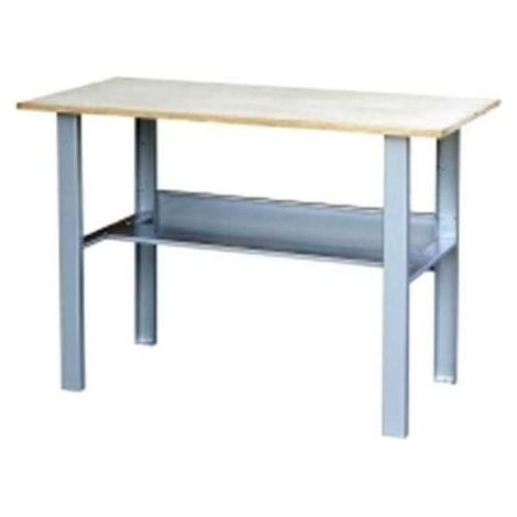 Outifrance – Établi métal 1.20x0.60m – Plateau bois multiplis 18mm – Bâti acier épaisseur 1mm – Finition peinture époxy – Charge 24kg