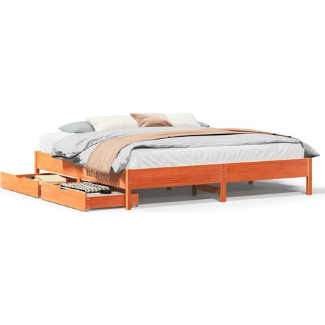 Maison Exclusive - Letto senza Materasso Marrone Cera 180x200 cm in Legno di Pino