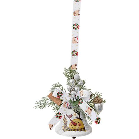 Clochette de Noël Ornements De Noël avec Nœud Ornements Artisanaux de Grelots de Noël pour Salle de Classe Bureau Salon Chambre Fenêtre Escalier Cheminée Jardin Couronnes (1/5)