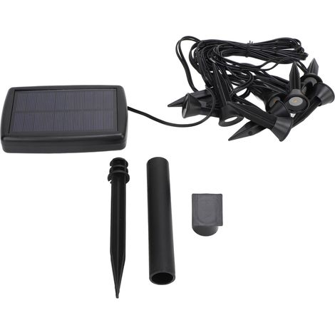 Ortviai Lampes solaires pour allée jardin – 10 lumières blanches, étanches IP55, installation facile, autonomie 8-10 h (1/5)