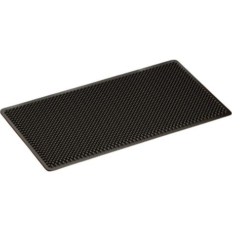 Paillasson d'extérieur en silicone anti-poussière, durable, lavable et antidérapant, pour entrée, chambre, cuisine - 42 x 76 cm, noir (1/5)
