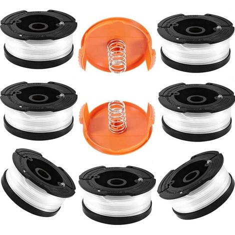 Trimmer Line Spool for Black & Decker Trimmers, Spools A6481 A6485 Compatible with Black & Decker AF-100, 7 pcs Trimmer Line Spool with 2 Spool Covers and 2 Springs (1/5)