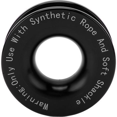 Anello di recupero per verricello, resistenza alla rottura di 41.000 libbre, per grilli morbidi da 7/16" e 1/2", con funi da 3/16", 1/4" e 3/8", nero -Crezuo