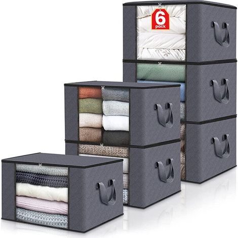 6-piece storage bag dark gray Dust and moisture-proof bag (1/5)