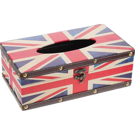 Boîte à Mouchoirs Bois Rétro Style Britannique Distributeur Compact et Décoratif pour Bureau et Maison Support Serviettes Élégant et Fonctionnel (1/5)