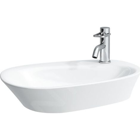 Laufen Palomba Collection - Lavabo 60x40 cm, sans trop-plein, trou pour robinetterie, blanc H8168030001111 (1/4)