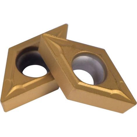 Coffret de 10pcs Lames Inserts Rotatifs Forme Losange CNC Cutters en Carbure DCMT11T304-HM YBC251 Outil Tournage Filtage pour Finition d'Acier pour Tours, Fraiseuses (1/5)