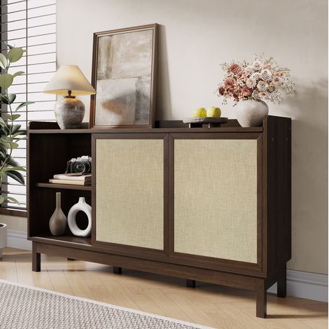 Sideboard mit Schiebetüren und 2 Schubladen 150 cm OKMYHOME (1/5)