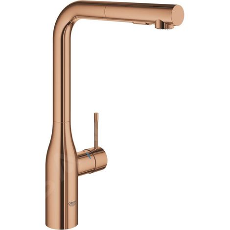 Mitigeur de cuisine avec douchette extractible – Bec haut orientable 360° – Finition GROHE PVD – Cartouche céramique SilkMove 28 mm – 30270DA0