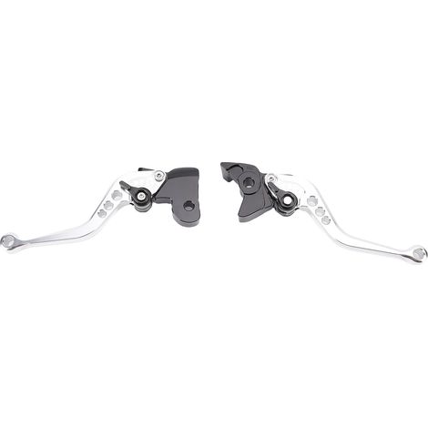 Paar verstellbare kurze Brems- und Kupplungshebel aus eloxierter Aluminiumlegierung für das Motorrad Classic Reborn 350 (silber). (1/5)