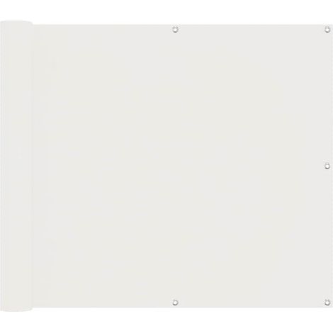 Paravent de balcon blanc, 100 x 300 cm, tissu Oxford (1/5)