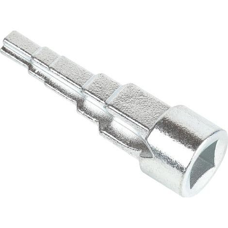 Clé de montage étagée universelle avec douille carrée 1/2",clé de valve de radiateur à 5 étapes pour sanitaire et chauffage. (1/5)