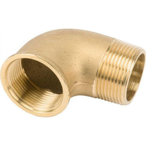 Raccord coudé laiton 1 ½" (mâle et femelle)