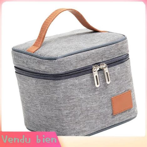 1 Sac à déjeuner, isolation thermique, tissu Oxford, fermeture double, étanche, pour bureau école (1/5)